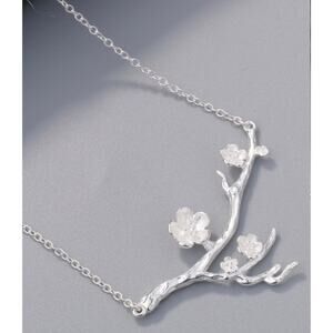 Cherry Blossom Silver Necklace